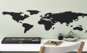 Самозалепваща, Световна Карта за Стена