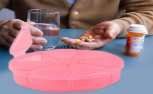 Кръгла Кутийка за Хапчета Pill Box Qlux