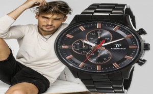 Time Piece Мъжки Часовник с Каишка от Неръждаема Стомана