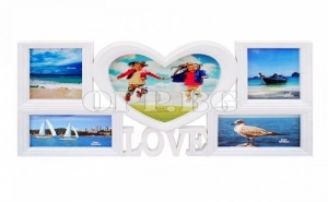 Романтична Рамка за 5 Снимки Love