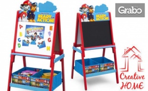 Двустранна детска дъска за рисуване Delta Children Paw Patrol