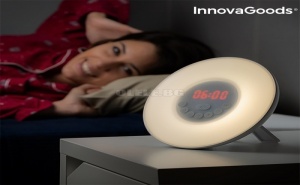 Led Fm Usb Радио Будилник с Ефект Изгрев Innovagoods Бял