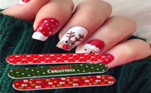 Комплект 3 Броя Коледни Пили за Нокти Merry Christmas