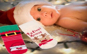 Сладурски Бебешки Коледни Чорапки My First Christmas