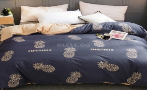 Плик за завивка Pineapple and Letter Print Duvet Cover