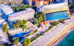 На ПЪРВА ЛИНИЯ в Златни пясъци. Нощувка на човек на база All inclusive + басейн, чадър и шезлонг на плажа в хотел Калиакра Палас****