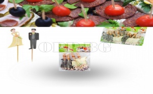 24 Броя Коктейлни Клечки за Сватбени Хапки
