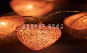 10 Броя Красиви Светещи Led Сърца за Декорация