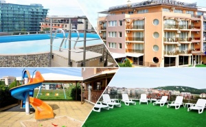 ТОП СЕЗОН в Приморско! Нощувка на човек на база All inclusive light + басейн в хотел Левел