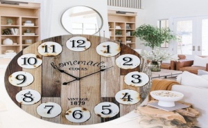 Огромен Дървен Стенен Часовник Homemade Clocks
