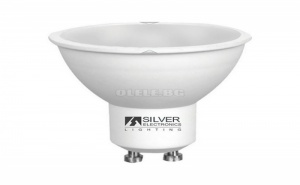 Led Двуцветна Крушка за Лампа Silver Electronics Eco Gu10 7W 6000K (Бяла Светлина)