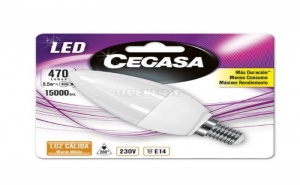 Led Крушка за Лампа Тип Свещ Cegasa E14 6 W A+