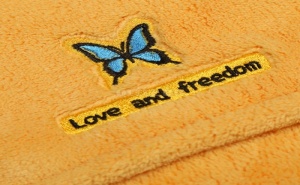 Мека кърпа за коса Butterfly Embroidery Hair Drying Cap