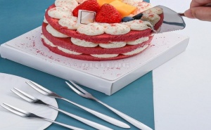Комплект Лопатка за Рязане на Торта и 4 Броя Десертни Вилички