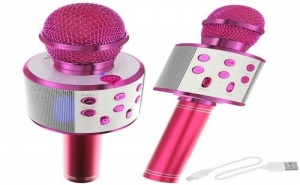 Детски Караоке Микрофон с Bluetooth - Розов