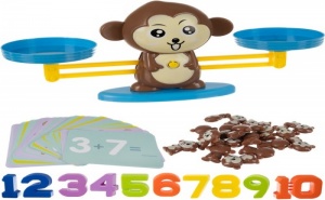 Детска Математическа Везна с Маймунки и Числа