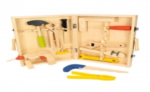 Дървен детски куфар с инструменти Bigjigs