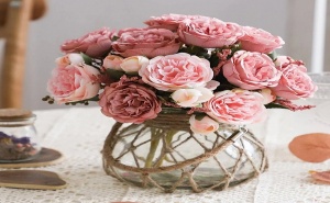 Декоративно Клонче с Розови Цветя