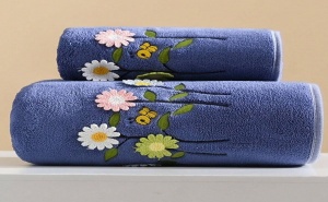 Синя Мека Абсорбираща Кърпа за Баня Soft Absorbent Bath Towel